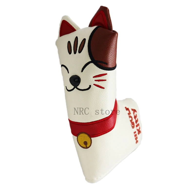 NRC Golf Club Head Covers Putter Blade Mallet Headcover Magnetic Closure Lovely Cartoon Animal Cat Lucky Kitty |