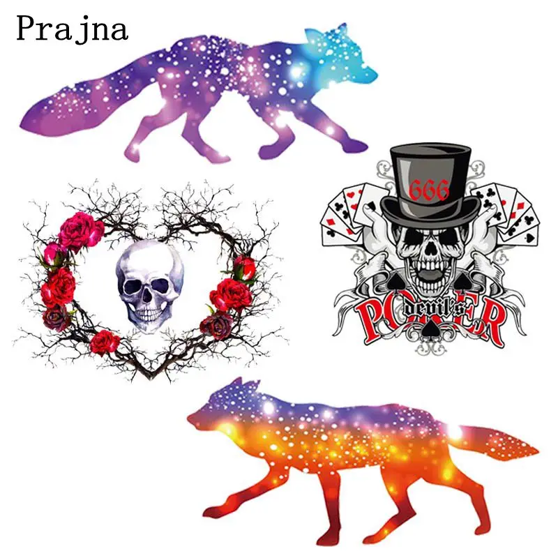 Цветные виниловые термонаклейки Prajna с изображением волка|Заплатки| |