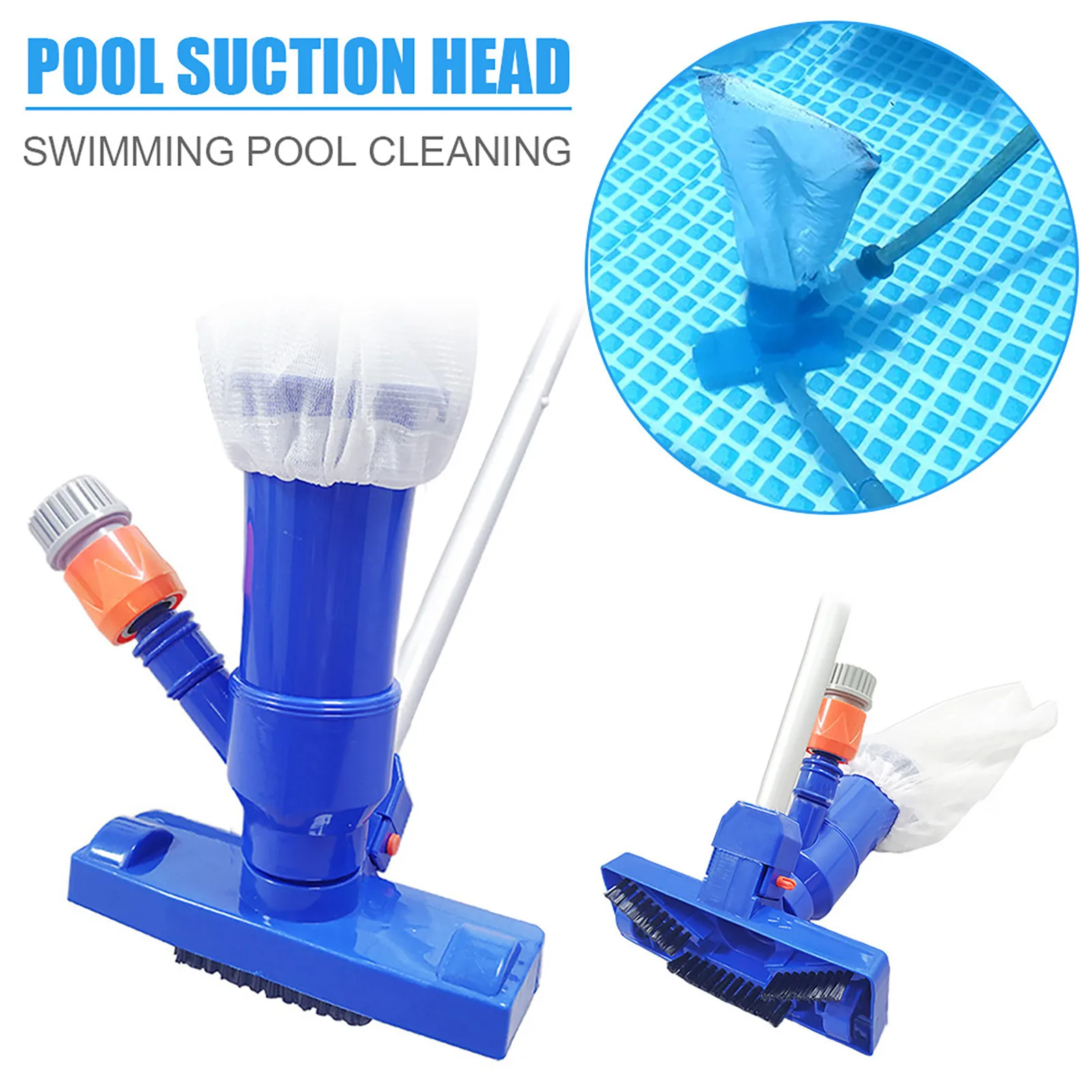

Portable Swimming Pool Vacuum Cleaner for Limpiafondos Piscina Accessories with 5 Section Pole Ground Pool Spas Ponds