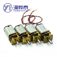 yyt 5pcs used n20 miniature gear motor dc3v 6v dc motor pure steel metal gear reducer