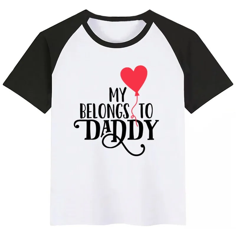 Dady's Princess Children Baby Boy Kids T Shirt Fashion Cartoon Short Sleeve T-shirt Clothes Funny Girls Tshirt Casual Tee Tops | Мать и
