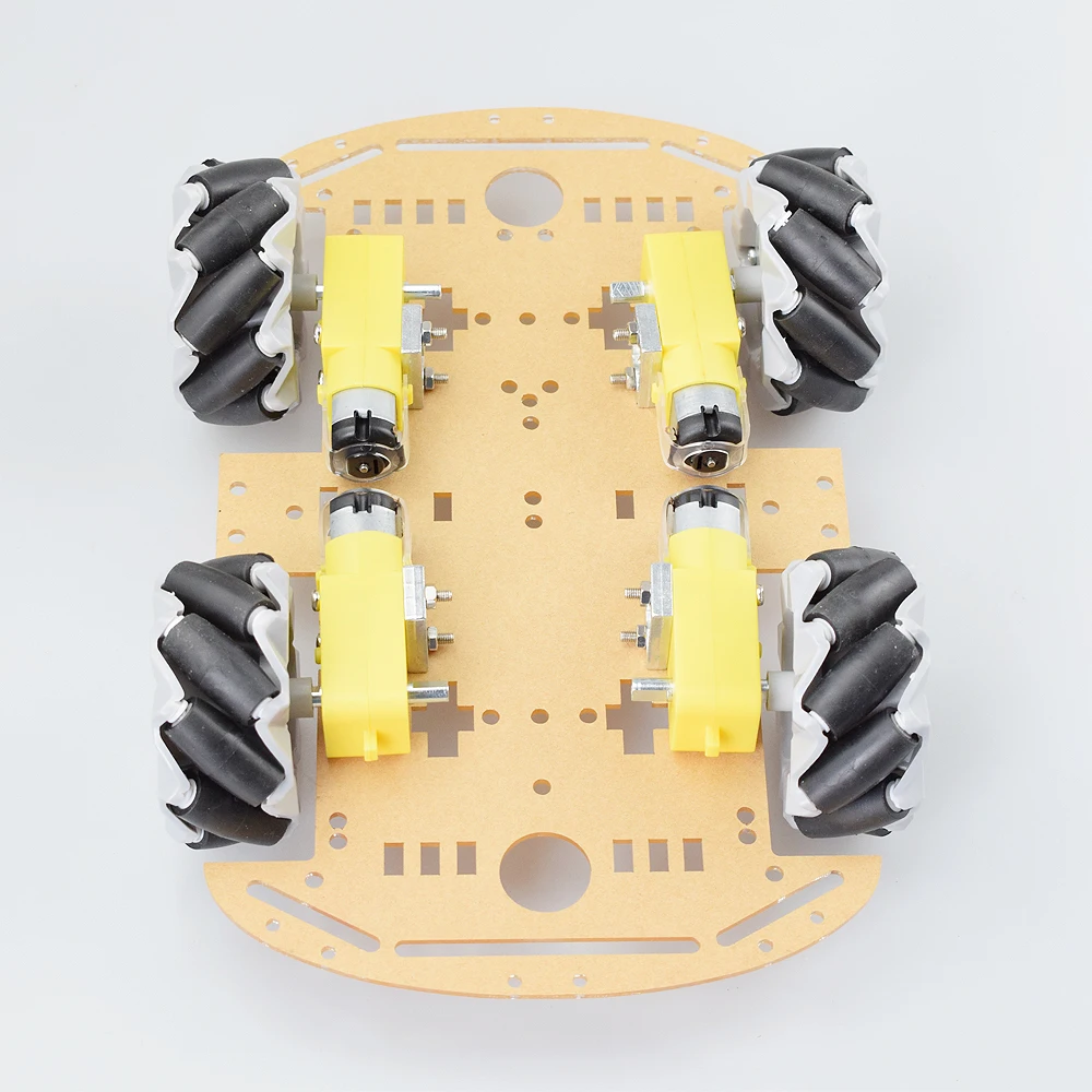 Moebius 4WD 64 мм Mecanum колеса робот шасси автомобиля комплект с TT Мотор для Arduino Raspberry Pi DIY