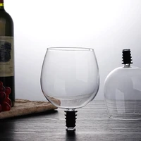 creative red wine champagne glass cup with silicone seal drink directly from bottle party bar tool crystal glass cup