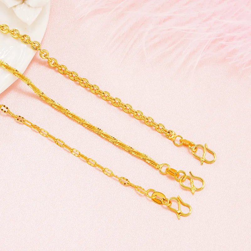 

VAMOOSY Tiny bracelets for Women real Dubai 24K gold Chain Smalll bangle jewelry on Wrist Bohemian women wedding Jewelry