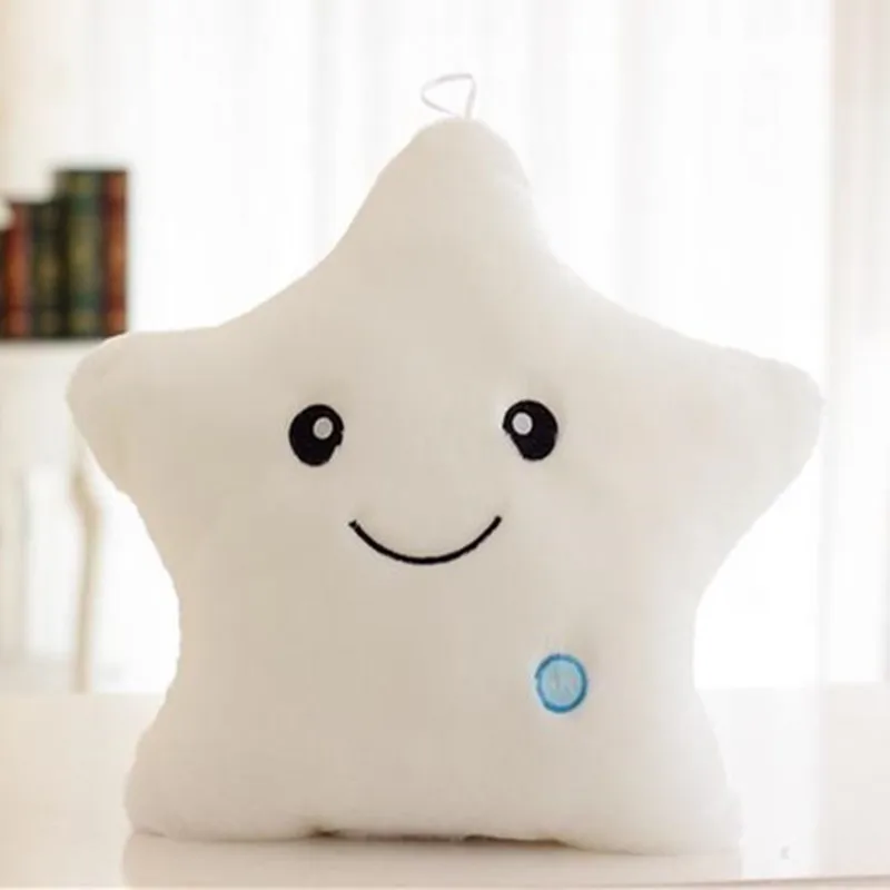 

5 Colors Luminous Pillow Star Cushion Colorful Glowing Pillow Plush Doll Star Led Light Toys For Girl Kids Christmas Gift