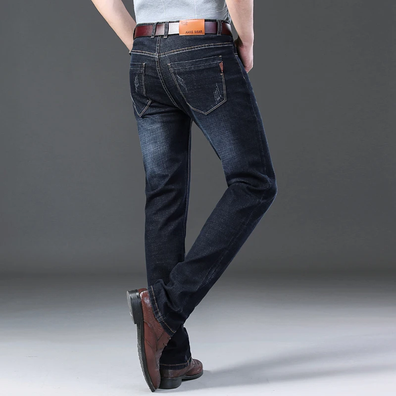 New Mens Jeans Smart Casual Men Denim Pants Fashion Comfortable Jeans Pants Men Streetwear Straight Denim Trousers Blue Jeans