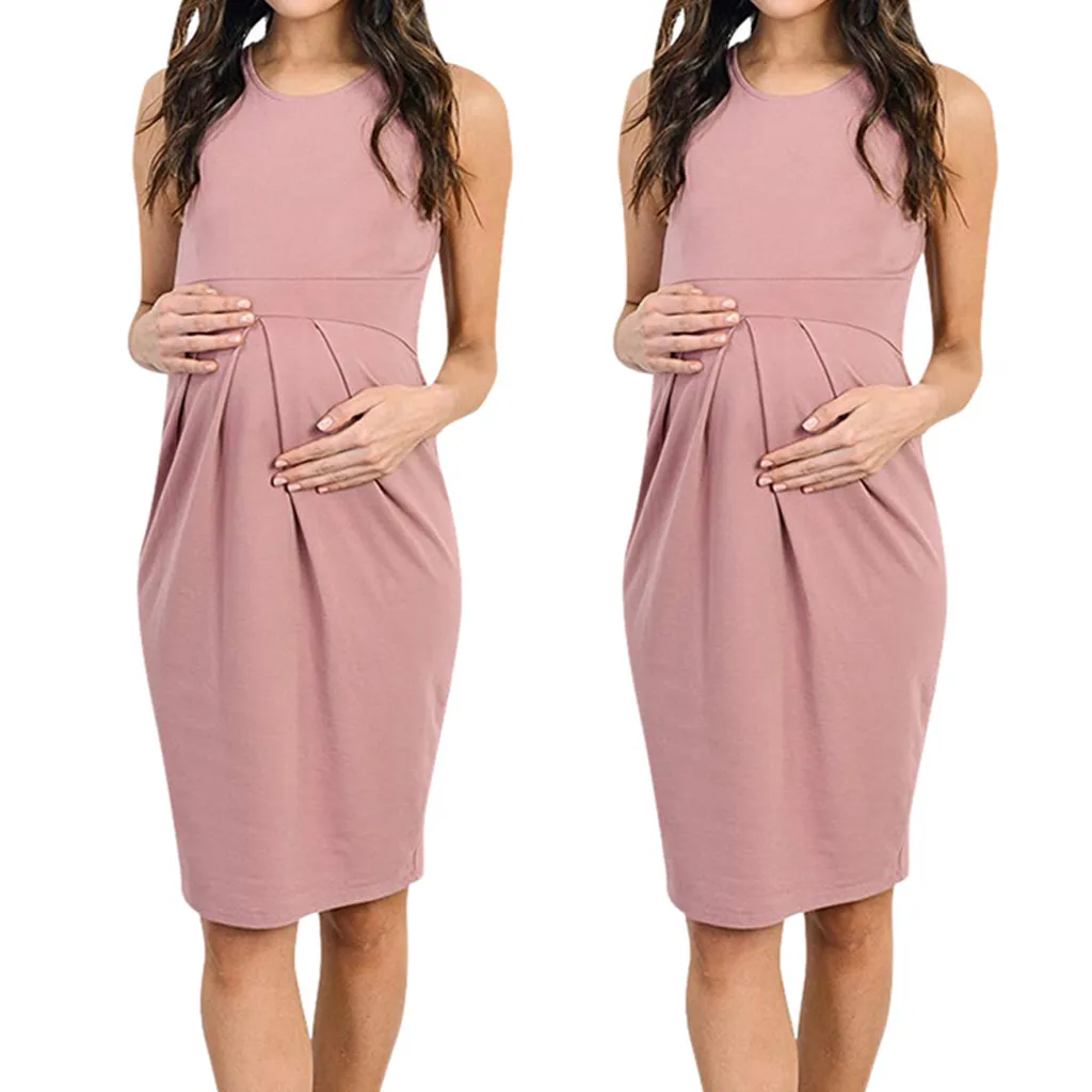 Женское платье без рукавов с оборками для беременных сарафан Zwangerschaps kleding | Мать и