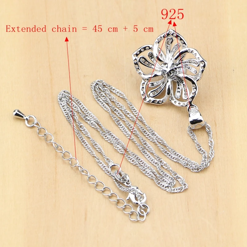 Милый 925 серебряные ювелирные изделия пресноводного жемчуга с Бусины набор