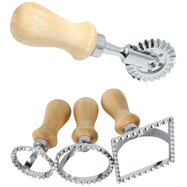 

Ravioli Maker Cutter Stamp Set-Leading Dough Cutter and Press Stamps with Wooden Handle-For Ravioli, Pasta, Dumplings Lasagna-AB