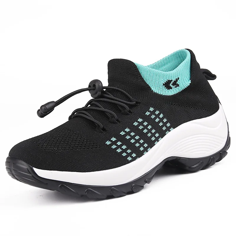 

Women's Toning Shoes Slip on Sock Sneakers Large-size Women's Shoes Mother Shoes Casual Walking Shoes for Lady Platform Sneaker