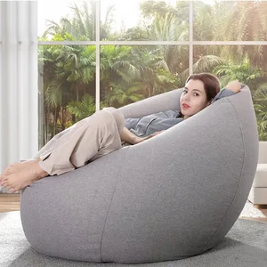 lazy sofa cover solid chair covers without fillerinner bean bag pouf puff couch tatami living room furniture cotton cover chair free global shipping
