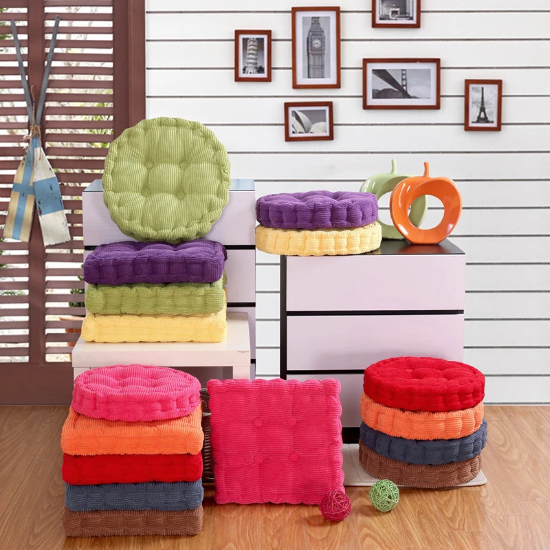 Фото 35 1PC Cotton Seat Cushion Square Sofa Pillow Buttocks Chair Cushion Office Bar Chair Back Seat Cushions Round Comfortable №2