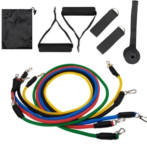 11 шт.компл., латексные трубки, Резистентные ленты, домашний тренажерный зал, силовая тренировка, Тяговая веревка для йоги, Натяжная лента, фитнес-оборудование