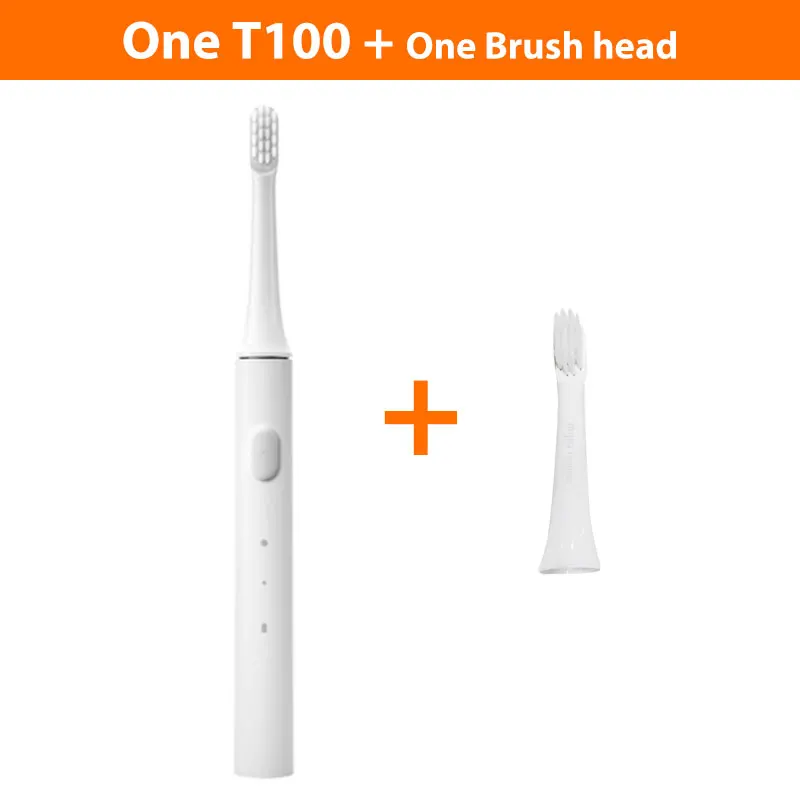 T100 add 1 Brush Xiao mi jia T100 mi умная электрическая зубная щетка 46 г 2 скорости Xiao mi Sonic зубная щетка отбеливание Уход за полостью рта - Цвет: T100 add 1 Brush
