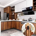 ПВХ-обои с текстурой древесины, водонепроницаемые наклейки на мебель, дверь, контактная бумага для спальни, украшение для кухонного стола