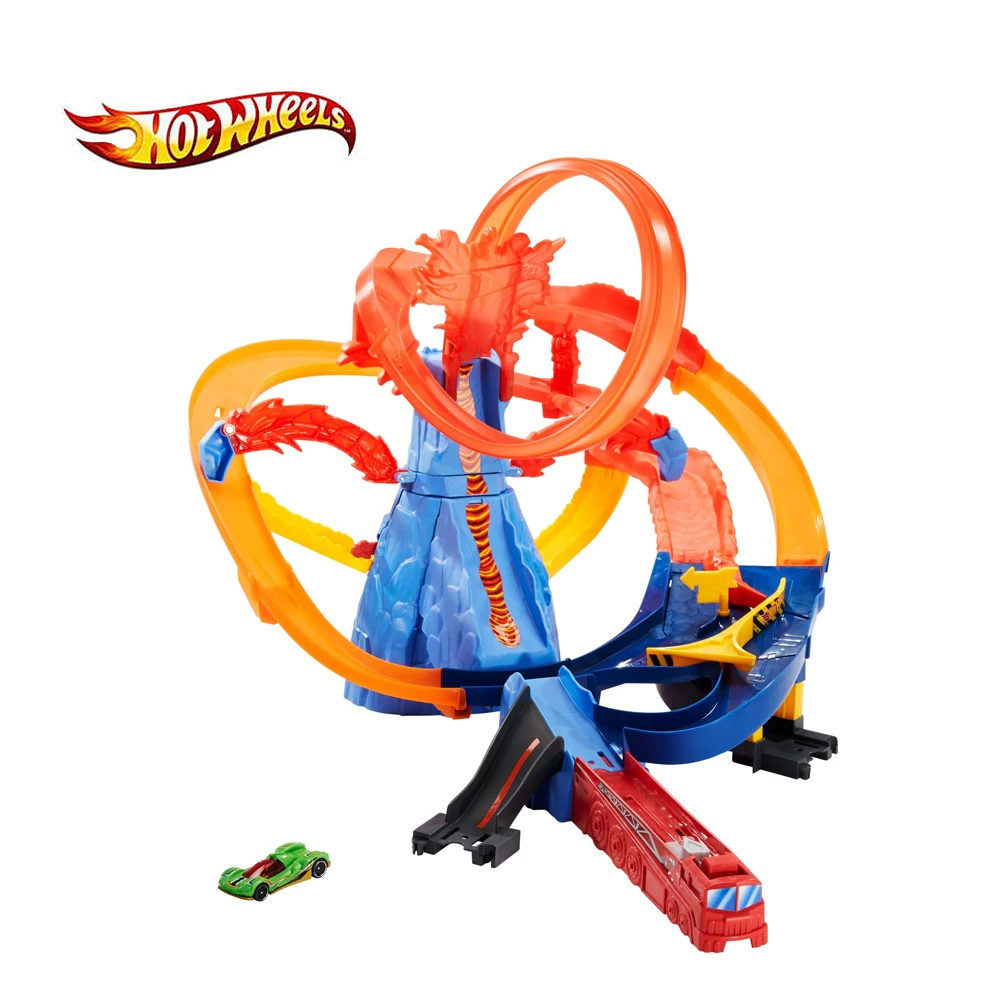 Hot Wheels вулкан тематическая круглая дорожка бег автомобиль трек соединяемый