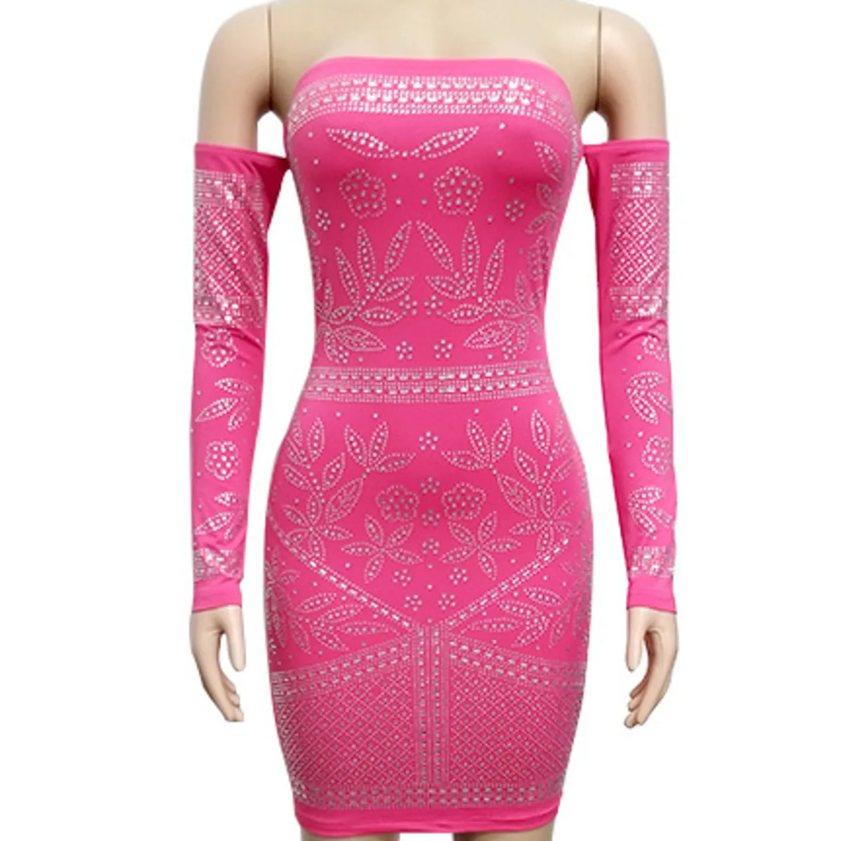 

BacklakeGirls Sexy Open Back Hot Drilling Women Mini Dress Elegant Boat Neck Long Sleeve Cocktail Dress Fashion Streetwear