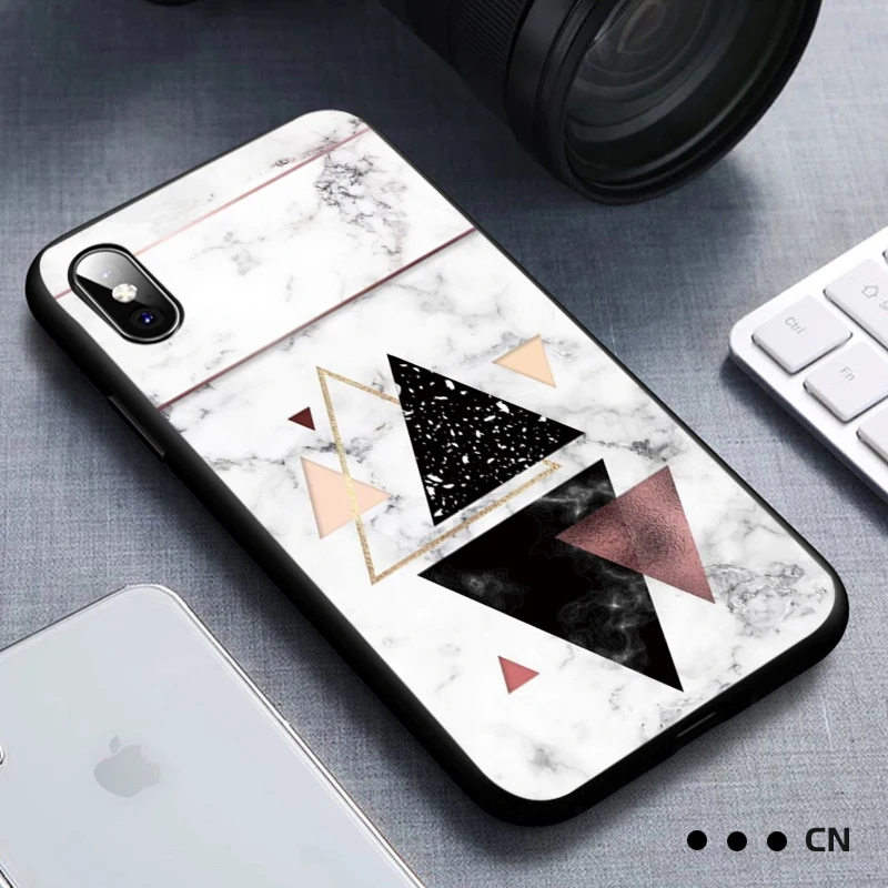 Розовый мраморный чехол для телефона iPhone 11 Pro Max X XS XR 8 7 6 5 s Plus силиконовый защитный
