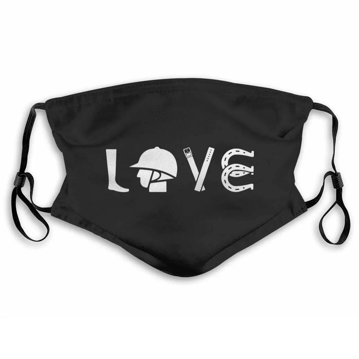 

Пылезащитная маска Love для верховой езды, унисекс, с фильтром, Черная