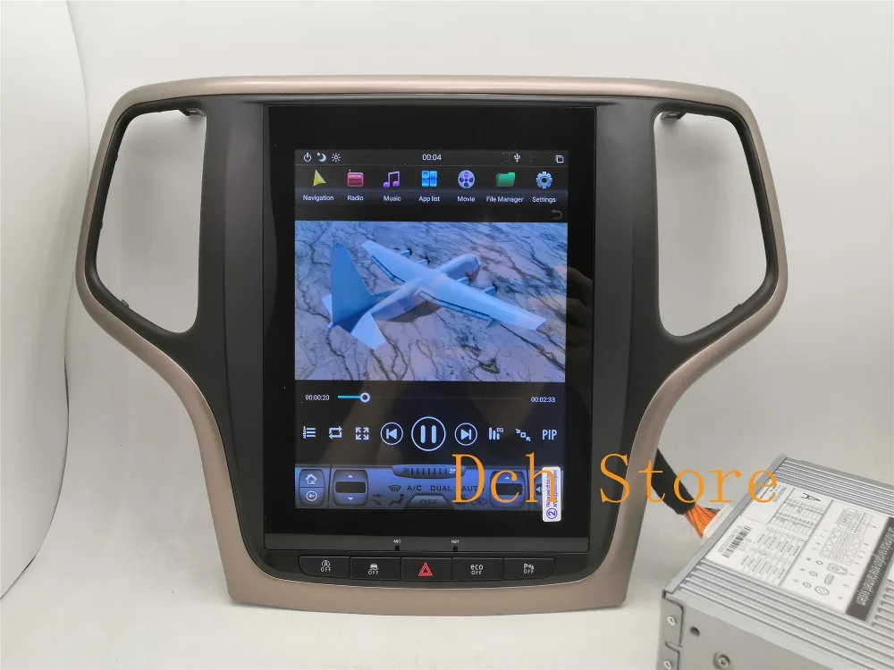 10,4 дюймов Tesla стиль Android 8,1 автомобильный DVD gps плеер навигация для Jeep Grand Cherokee 2012- PX6 CARPLAY радио ips стерео