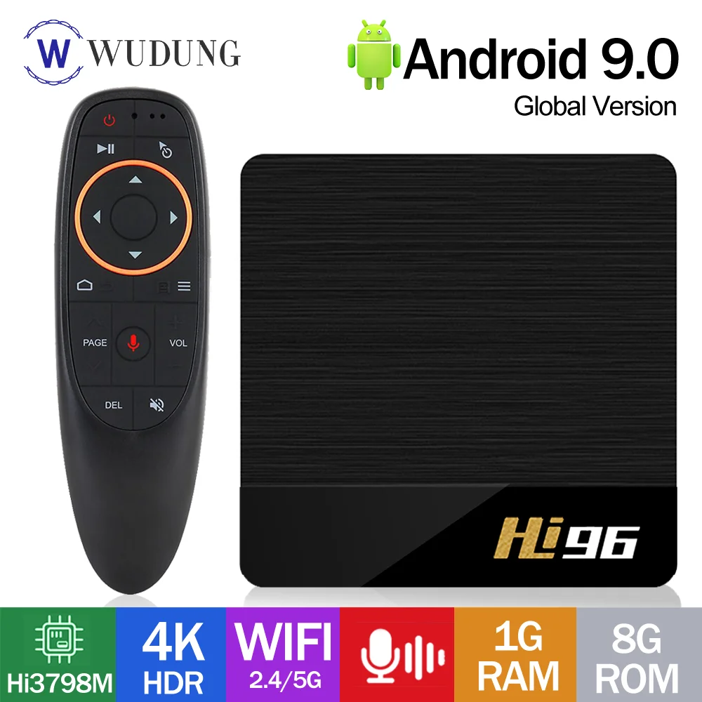 Приставка Смарт-ТВ Hi96 Android 9 0 1 + 8 Гб 2 4G Wi-Fi 4K HDR |