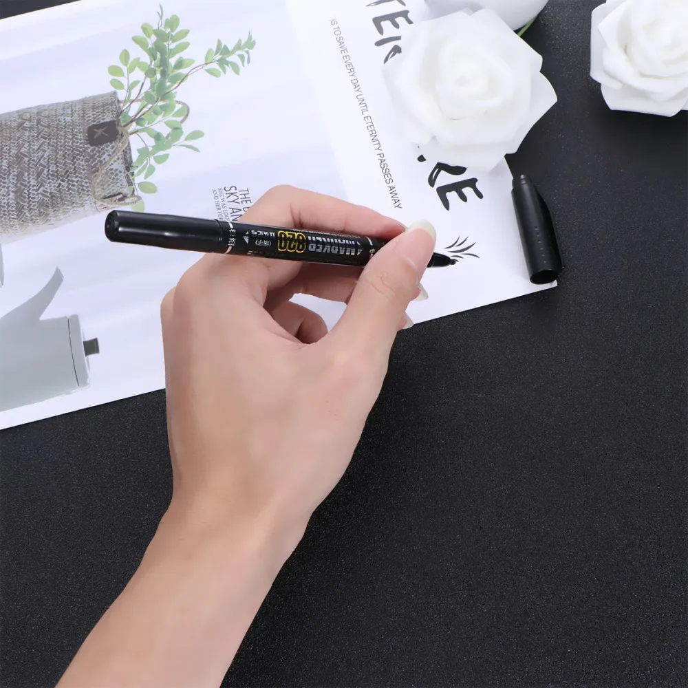 

Portable Double-ended Marking Pen Marker with Red Ink & Clip