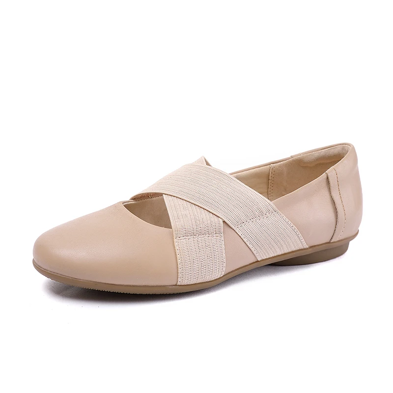 Женские мокасины из натуральной кожи VALLU мягкие удобные балетки на плоской