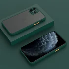 Матовый Бампер для телефона iPhone 11 Pro Max 12 11Pro X XS XR 7 8 Plus SE 2020 6S, силиконовый гибридный чехол, защитный чехол для камеры