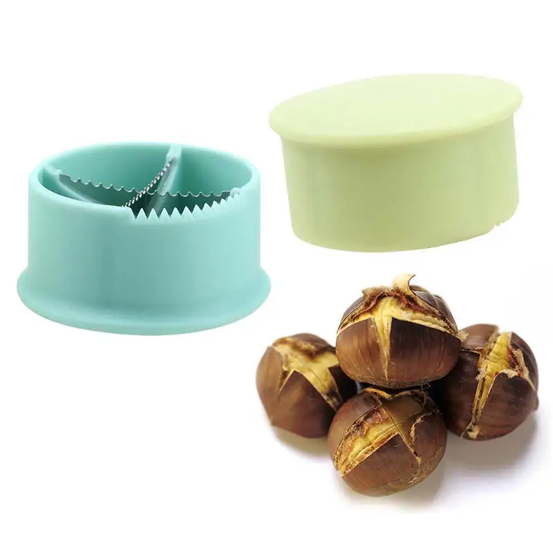 

Nut Cracker Sheller Chestnut Cross Open Knife Quick Chestnut Cutter Nut Opener Sheller Walnut Pliers Kitchen Gadgets