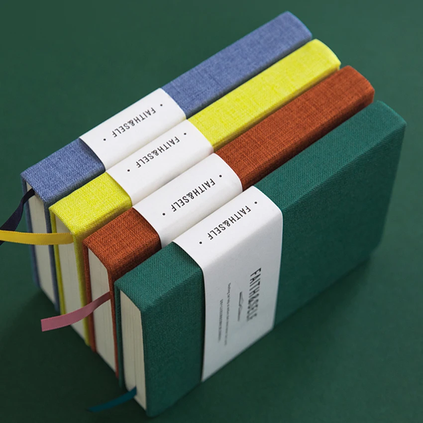 A5 A6 одноцветная записная книжка каждый месяц молочный планировщик 240 страница, линия/сетка страница, хлопчатобумажная наволочка, 100 г бежевая бумага