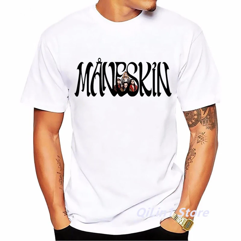 Новейшая крутая футболка с изображением рок-группы Maneskin женские летние топы