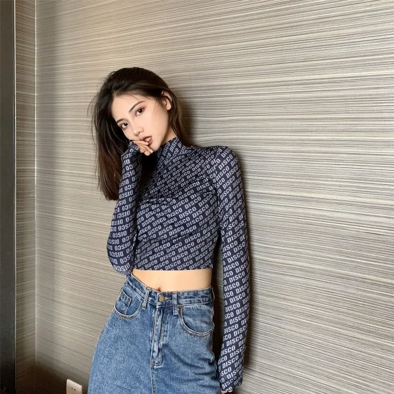 Tumblr Kpop/корейское платье-Футболка с рукавами Новинка 2019 года сезон осень-зима