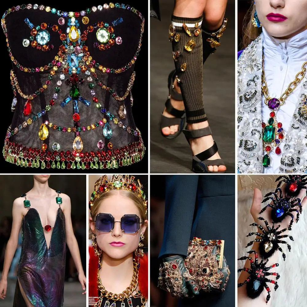 Прямоугольное Хрустальное стекло пришивные стразы с серебряными когтями Стразы