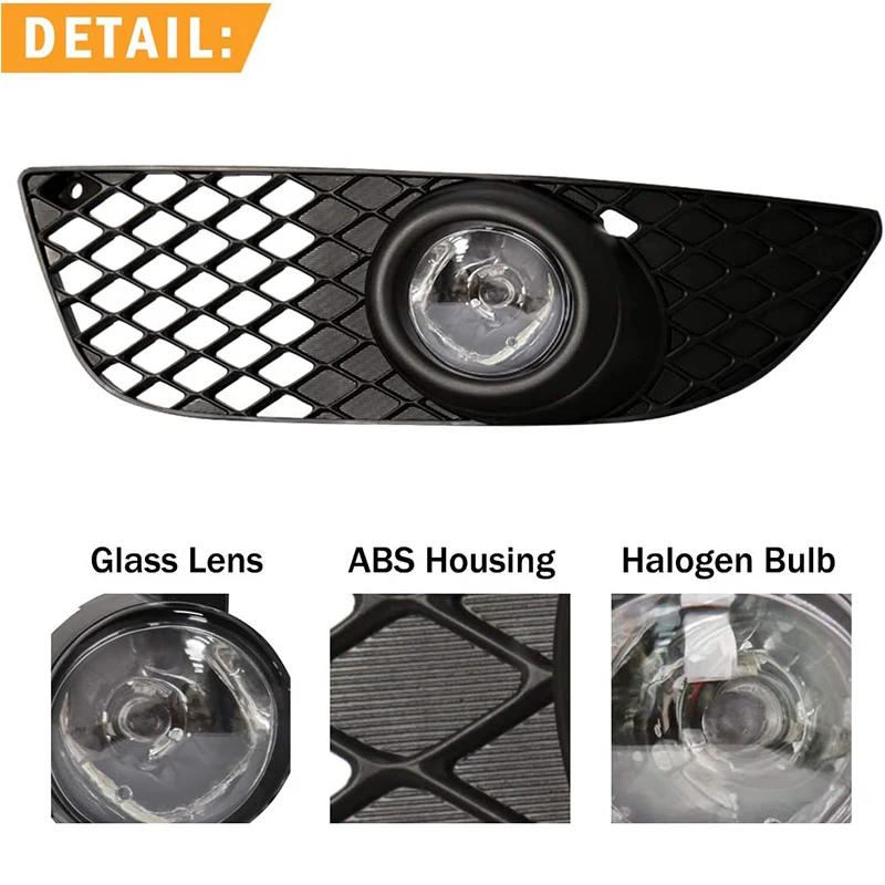 Car Fog Lamp for Mitsubishi Lancer 2008 - 2013 Halogen Bulbs 12V Lights With Wiring Harness &amp Grilles Cover Trim Kit |