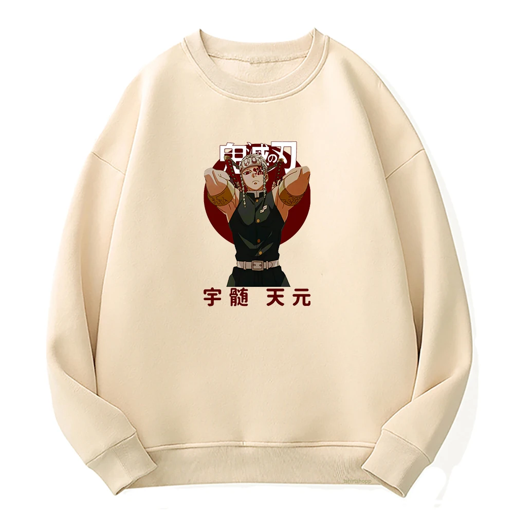 

Anime Tengen Uzui Hoodie Women Demon Slayer Hoodies Female Manga Kimetsu no Yaiba Hoody Fleece Crew Neck Pullovers Sweatshirt