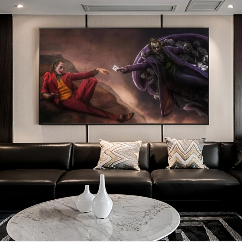 

Художественная картина «Рука к руке», Джокер в стиле граффити, постеры и принты на холсте, настенное украшение для гостиной, домашний декор (...