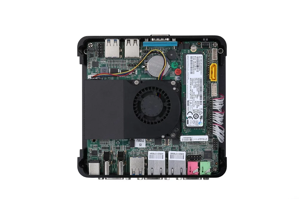 QOTOM IPC микро ПК без вентилятора Q575P Celeron AES-NI 4 COM GPIO WI-FI для дома/офиса/банка