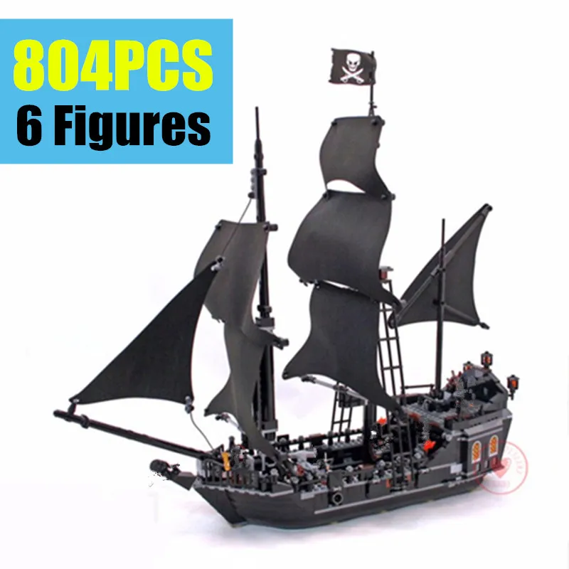 Новый черный жемчуг Пираты Карибского моря корабль лодка фигурки строительный