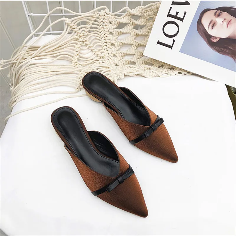 Wellwalk/брендовые шлепанцы женские коллекция 2019 года тапочки на деревянном каблуке