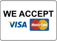 we accept visa mastercard label vinyl decal sticker kit osha safety label compliance signs 8