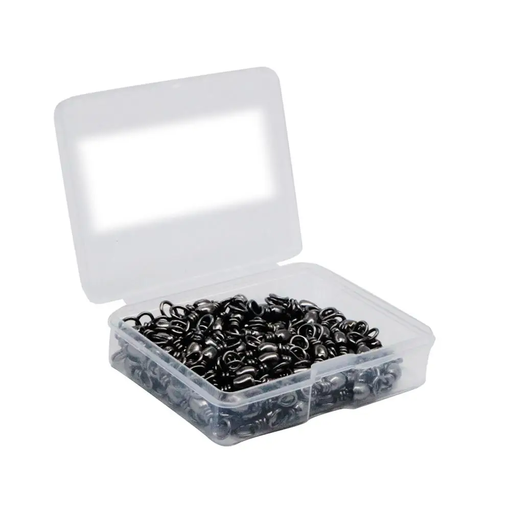 50-100pcs/box Fishing Swivel Barrel Rolling Connector 4# To 16# Hook Bearing Accessories Tackle | Спорт и развлечения
