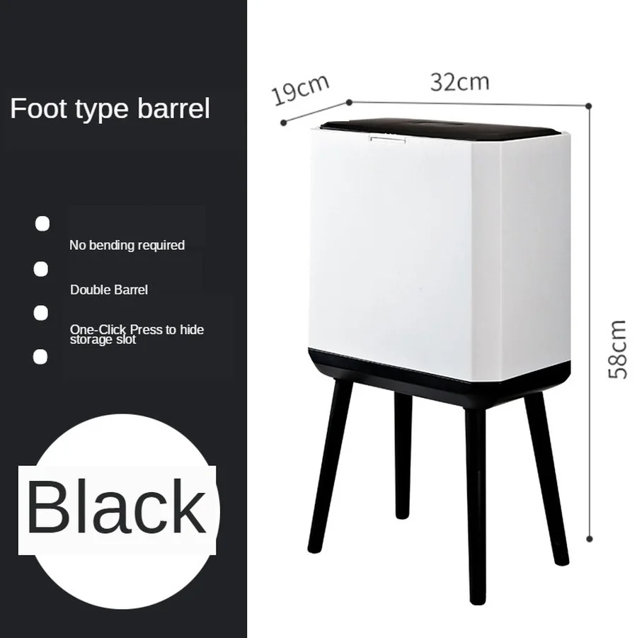 

Kitchen Waste Container Recycle Trash Can Kitchen Waste Sorting Compost Recycling Bin Office Desk Garbage Bin Badroom Livingroom