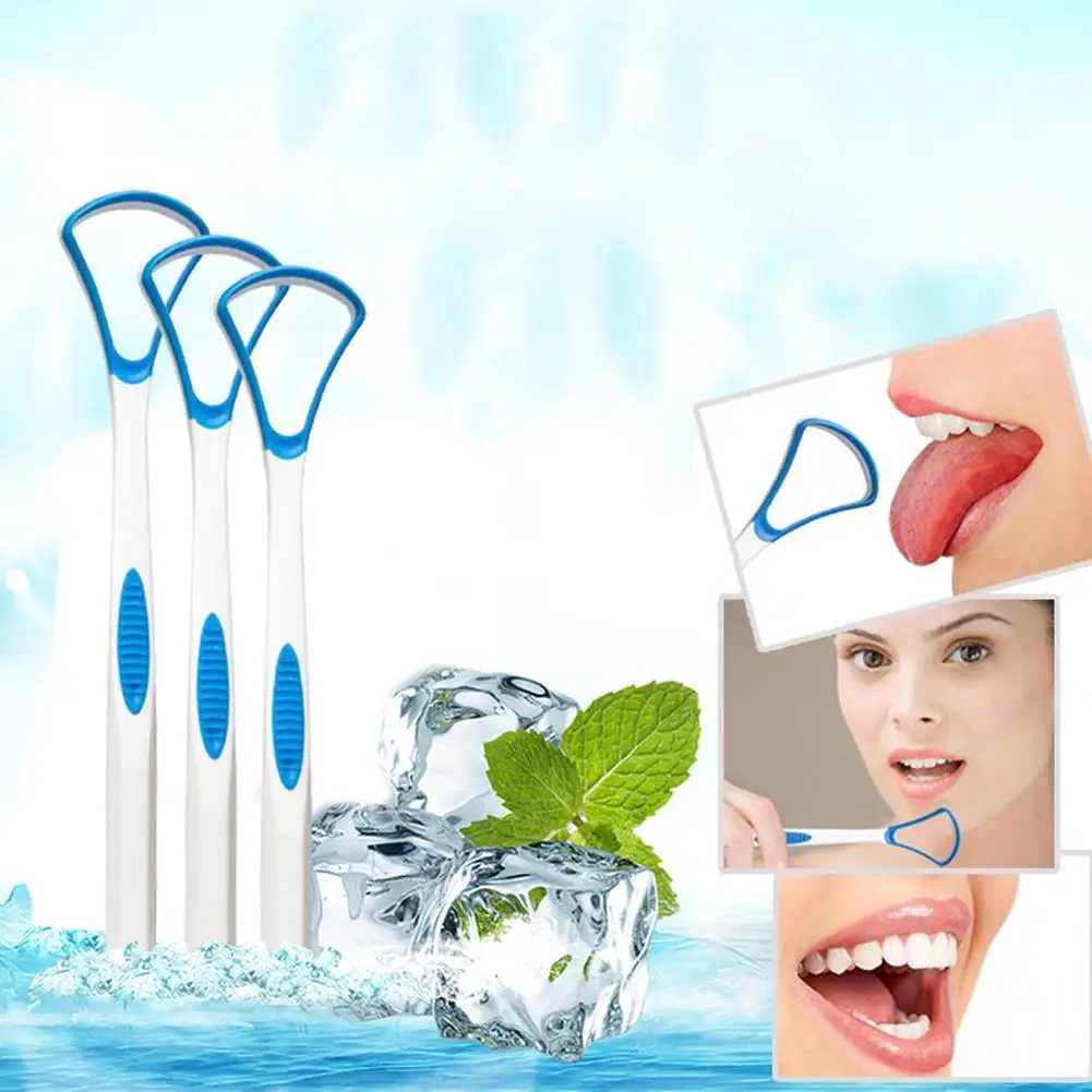 

Random Color Tongue Scraper Remove Breath Fresh Tongue Cleans Cavity Bacteria Oral Scraping Brush J1V8