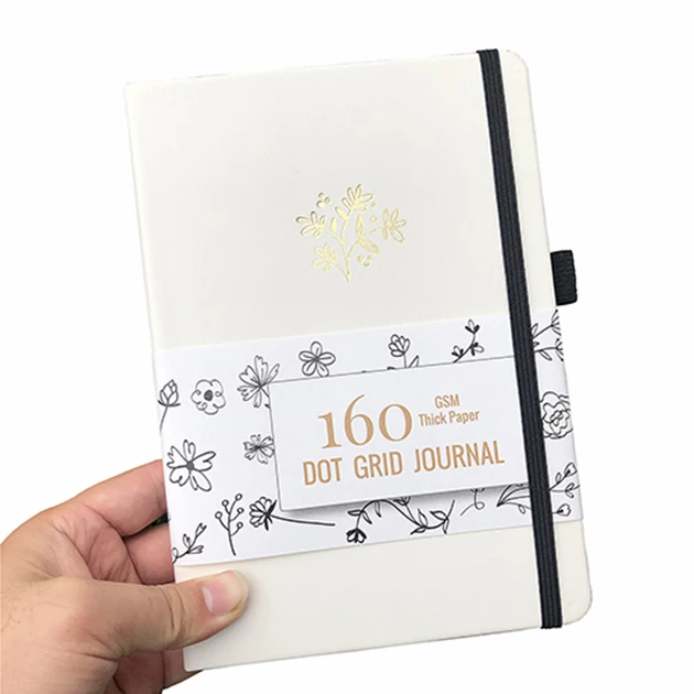 White-Hardcover Завод логотип в горошек с узором «гусиные лапки» блокноты для рисования журналы 5X5 мм пунктирной линии 160 страниц INS весьма популярен; - Цвет: White-Hardcover