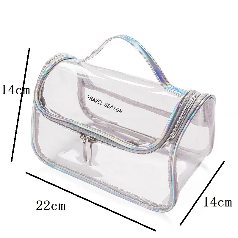 

PVC Makeup Bag Travel Transparent Cosmetic Bag Make Up Pouch Wash Bags Organizer Zipper Waterproof Jelly Bags Bathroom Supplies