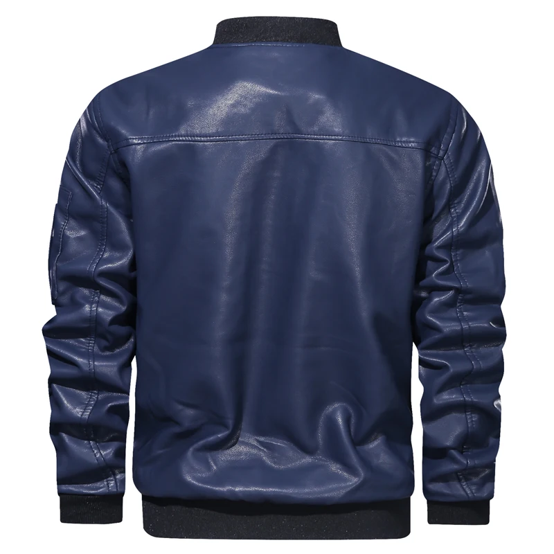 Куртка мужская зимняя из искусственной кожи с бархатной подкладкой|Мужские куртки| |