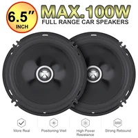 2pcs 6 5 inch 100w full range frequency car audio speaker heavy mid bass ultrathin modified speaker non destructive installation