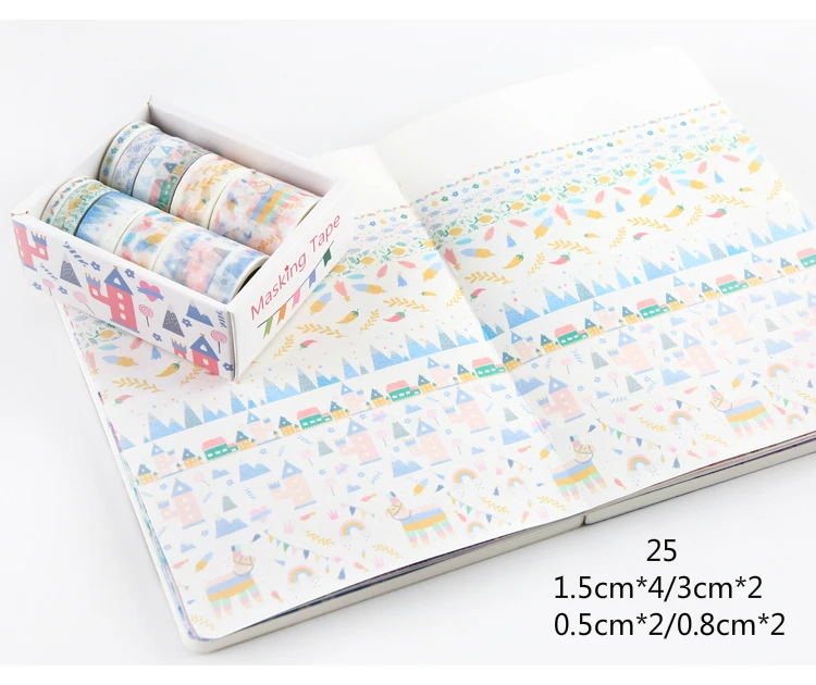 25 Mr paper 24 дизайна 10 шт./кор. милые Мультяшные животные васи ленты Скрапбукинг DIY деко креативные японские каваи маскирующие ленты - Цвет: 25