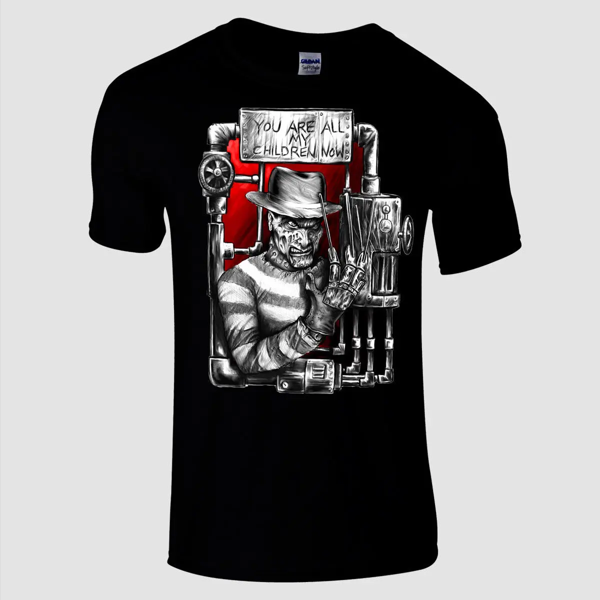 Freddy Krueger You are all my children Premium черная футболка классического кроя с рисунком ужасов