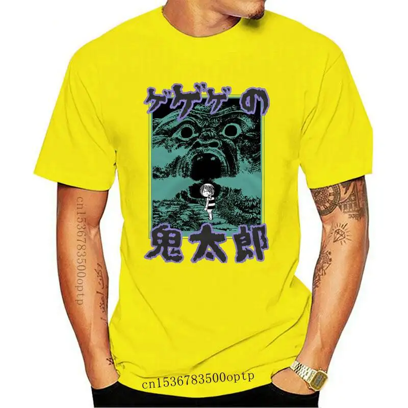 

New T-Shirt Gegege No Kitaro Manga Anime Horror Yokai Japan Japanese Junji Ito Uzuma Tees Men Cotton Tshirt Harajuku